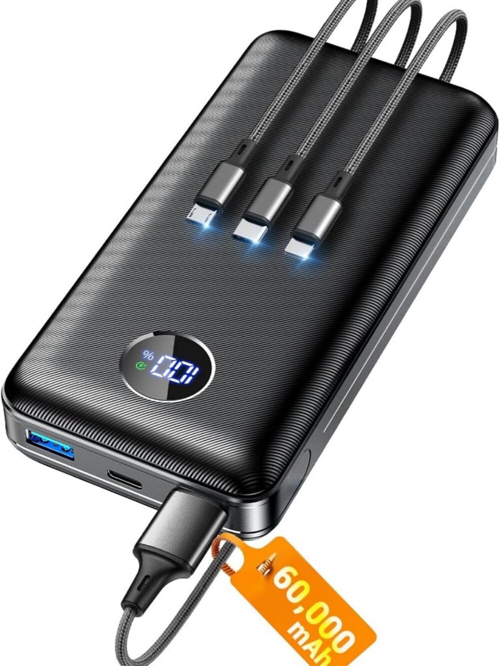 High-Capacity 60000mAh Portable Charger Power Bank, 22.5W Fast Charge Battery